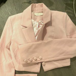 Meshki Jennia Pink Cropped Blazer - Sz XS